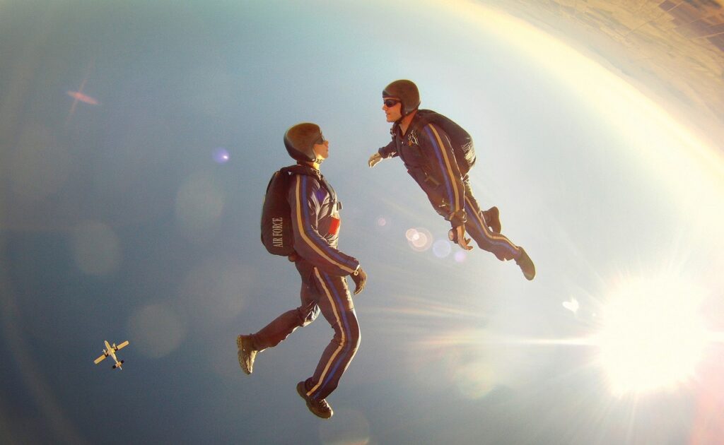 sky diving